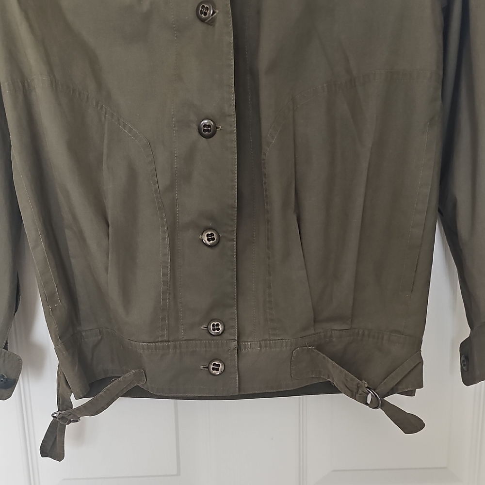 Vintage 80's Norman Todd CA Military Utility Jacket Olive Green Medium - Picture 12 of 13